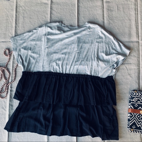 BCBGeneration Tiered Ruffle-Back Tee - Picture 4 of 4